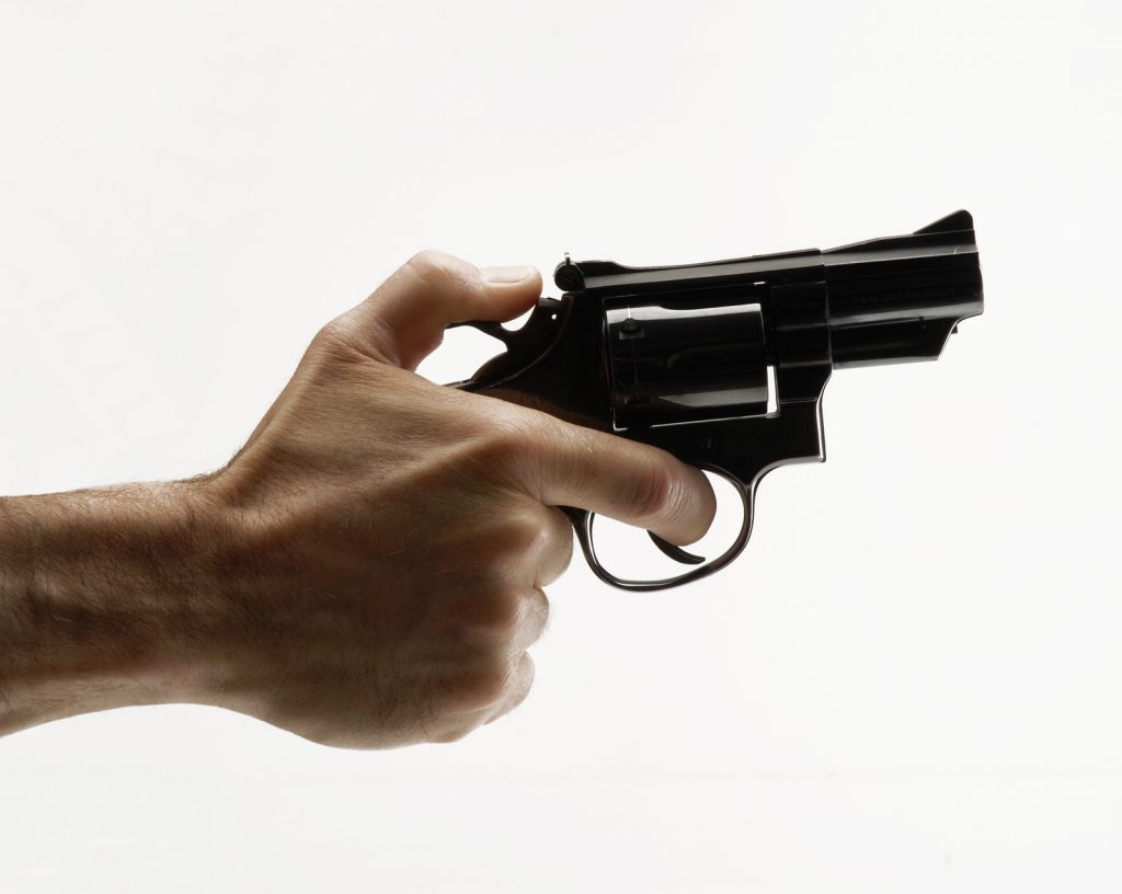 bigstock Pointing gun on white backgrou 35026490 1024x816 - South Jersey Weapons Crimes Defense Lawyer
