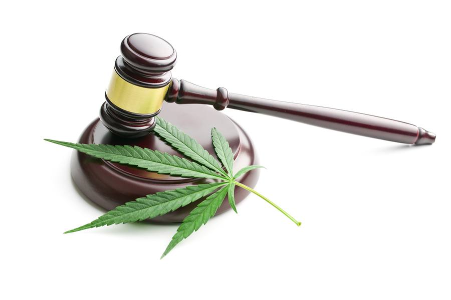 bigstock the cannabis leaf and judge ga 99824624 - Ventnor Minor Marijuana Possession Charges Attorney